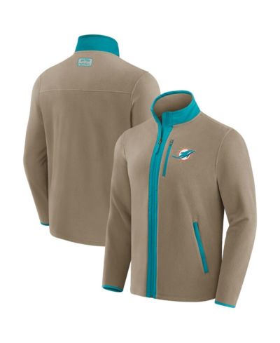 Куртка Fanatics Men's Darius Rucker Collection Tan Miami Dolphins Heavyweight Polar Fleece Full-Zip