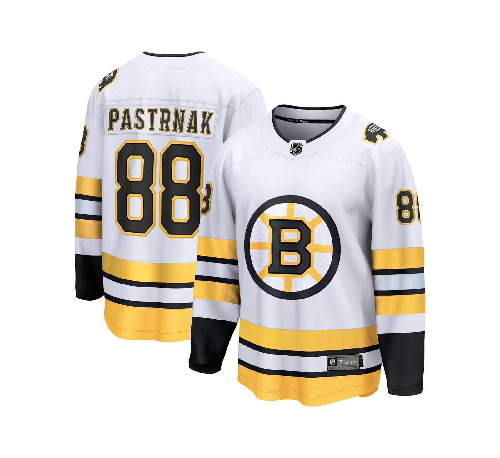 Fanatics Men's David Pasternak White Boston Bruins Away Breakaway Player Jersey