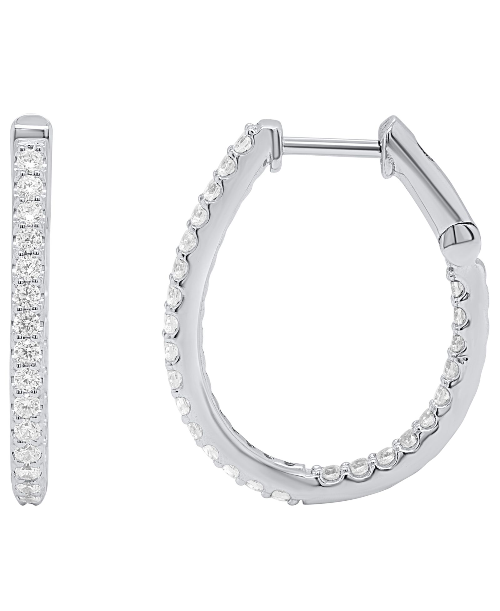 Серьги-кольца Forever Grown Diamonds Lab-Grown Diamond в стерлинговом серебре или 14k Gold Plated Sterling Silver