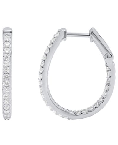 Серьги-кольца Forever Grown Diamonds Lab-Grown Diamond в стерлинговом серебре или 14k Gold Plated Sterling Silver
