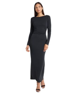 Макси-платье Donna Morgan Women's Boat Neck Long-Sleeve