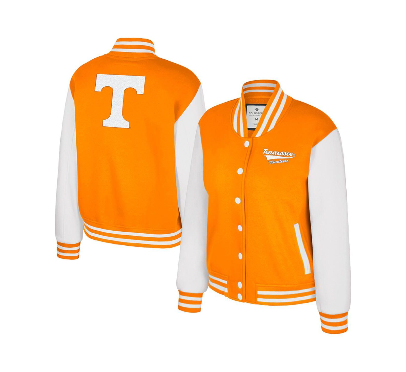 Colosseum Women's Texas Tennessee Orange Tennessee Volunteers French Baguette Full Snap Fleece Jacket