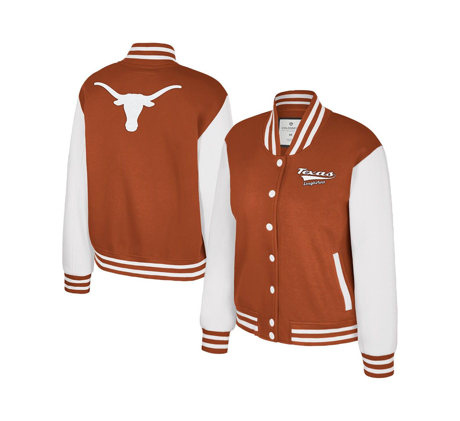 Женская флисовая куртка Colosseum Women's Texas Orange Texas Longhorns French Baguette Full Snap