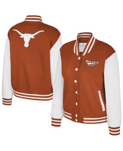Женская флисовая куртка Colosseum Women's Texas Orange Texas Longhorns French Baguette Full Snap