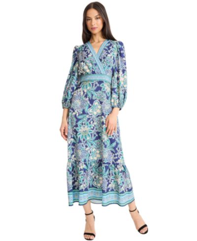 Платье миди Donna Morgan Women's Balloon-Sleeve