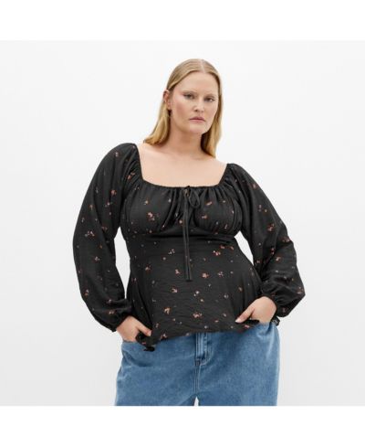 CITY CHIC Plus Size Gigi Long Sleeve Daisy Print Top