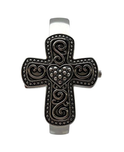 Olivia Pratt Silver Cross Shape Bangle Women Watch