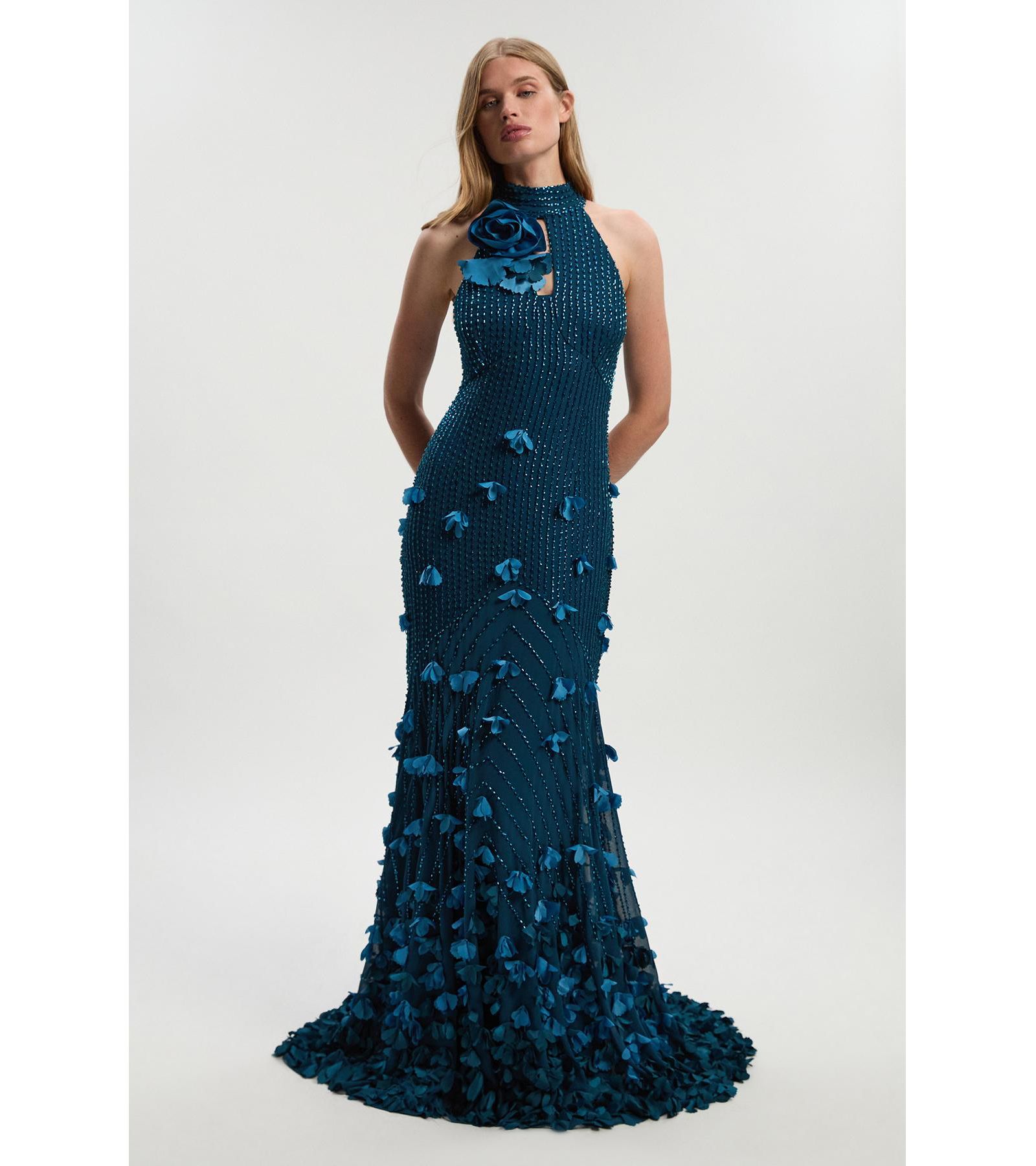 Платье Karen Millen Petite Woven Maxi Rosette