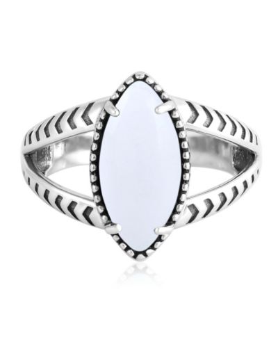 Кольцо American West Jewelry Sterling Agate Marquise Split Shank, размер 6