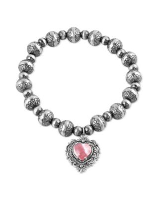 Браслет American West Jewelry из стерлингового серебра с розовым родохроситом, размеры Medium to Large