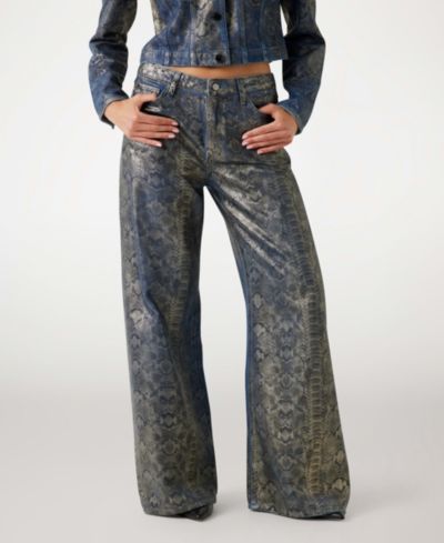GUESS Women's Bellflower Wide-Leg Jeans
