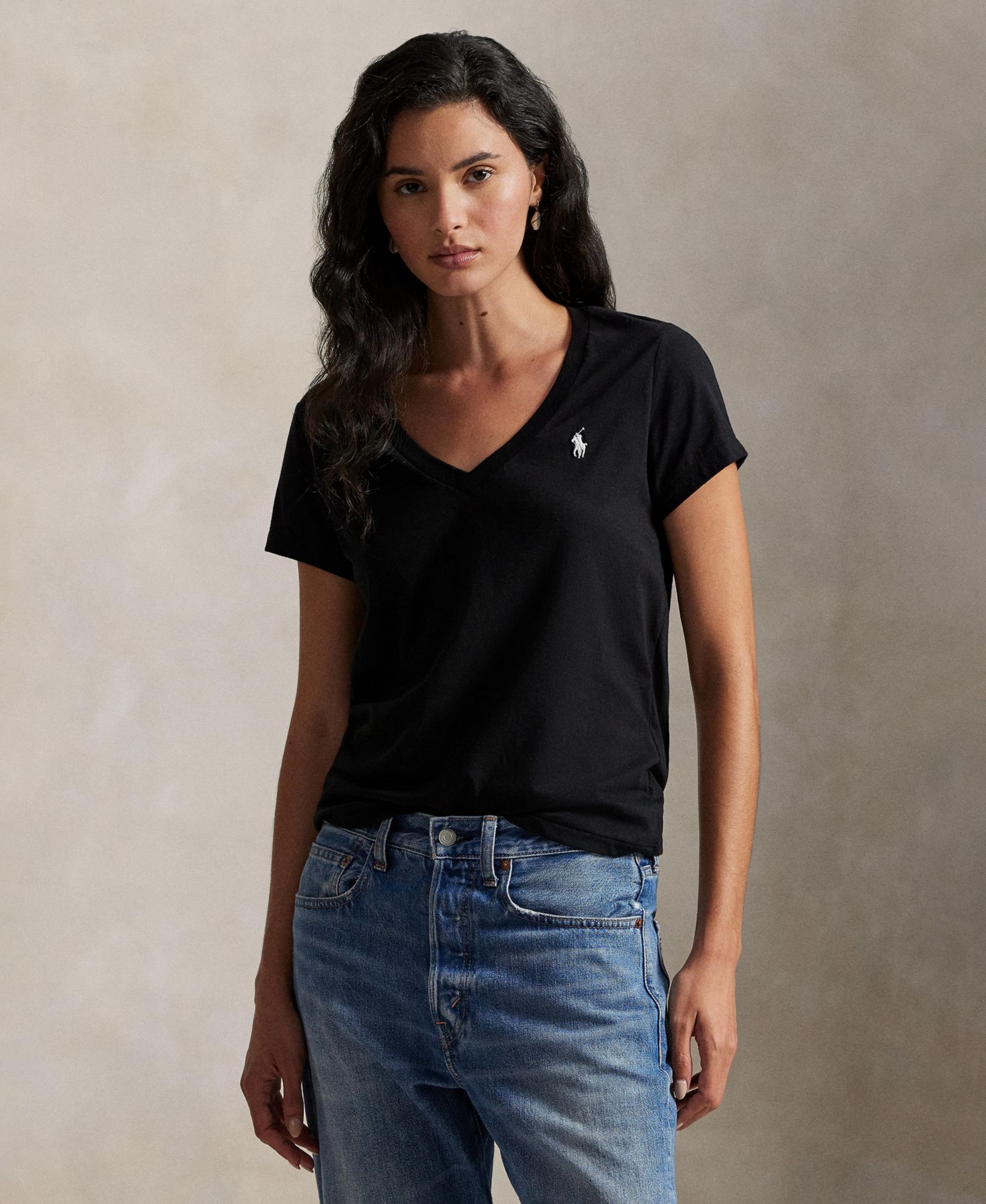 Женская футболка Polo Ralph Lauren V-Neck Short-Sleeve