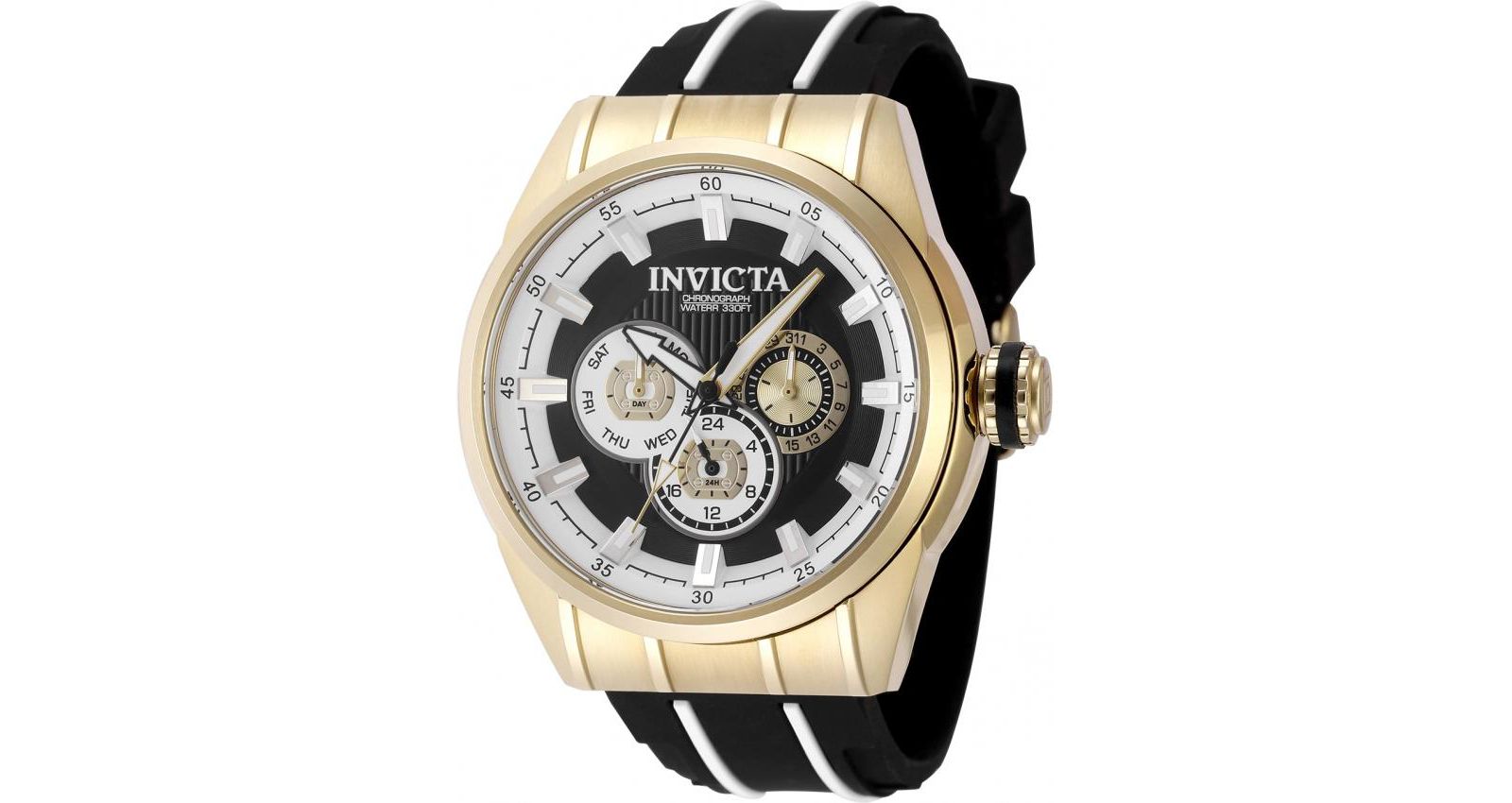 Мужские часы Invicta 49055 Speedway Quartz Chronograph, White, Black Dial