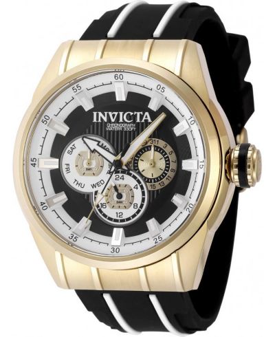 Invicta Men's 49055 Speedway  Quartz Chronograph White, Black Dial Watch