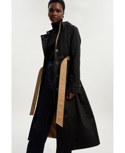 Karen Millen Женский приталенный тренч с поясом Color Block