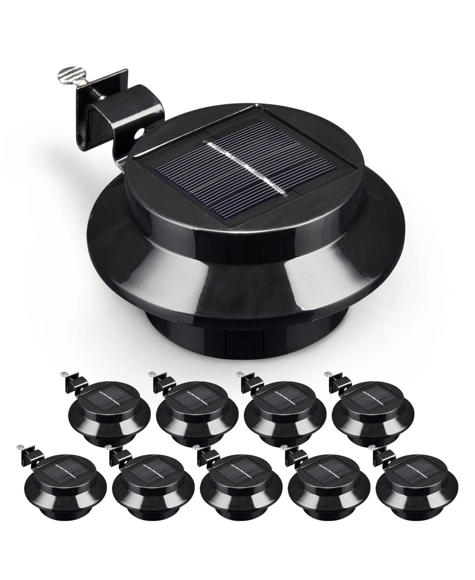 Yescom LED Solar Gutter Light Waterproof Outdoor Garden Fence Wall Lights 10 Packs