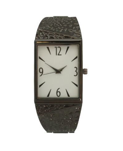 Часы Olivia Pratt Gunmetal с текстурированным металлическим браслетом