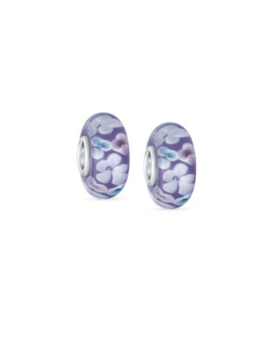 Набор подвесок Bling Jewelry Floral Design Murano Glass Spacer Charm Bead Sterling Silver