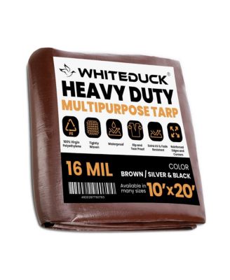 8 oz. Poly Tarpaulin 10x20 Silver & Black