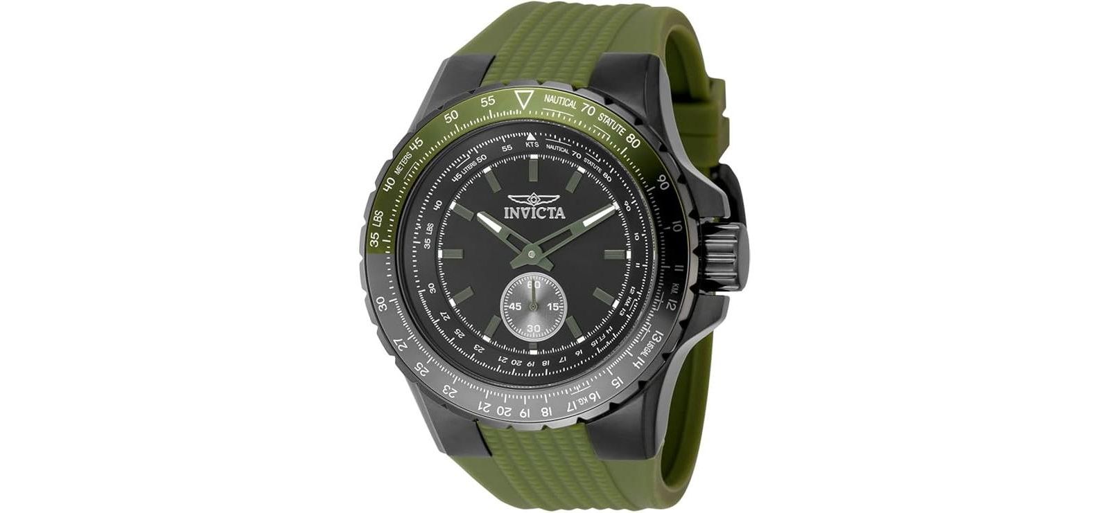 Invicta Men's 49323 Aviator Quartz Multifunction Black Dial Watch