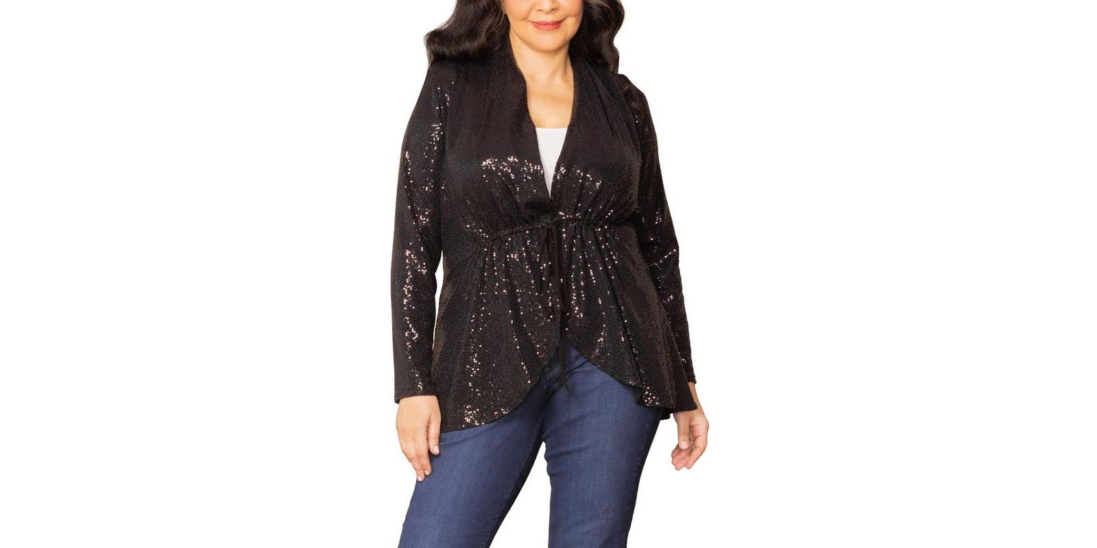 Кардиган Kiyonna Plus Size Glitz and Glam Sequin