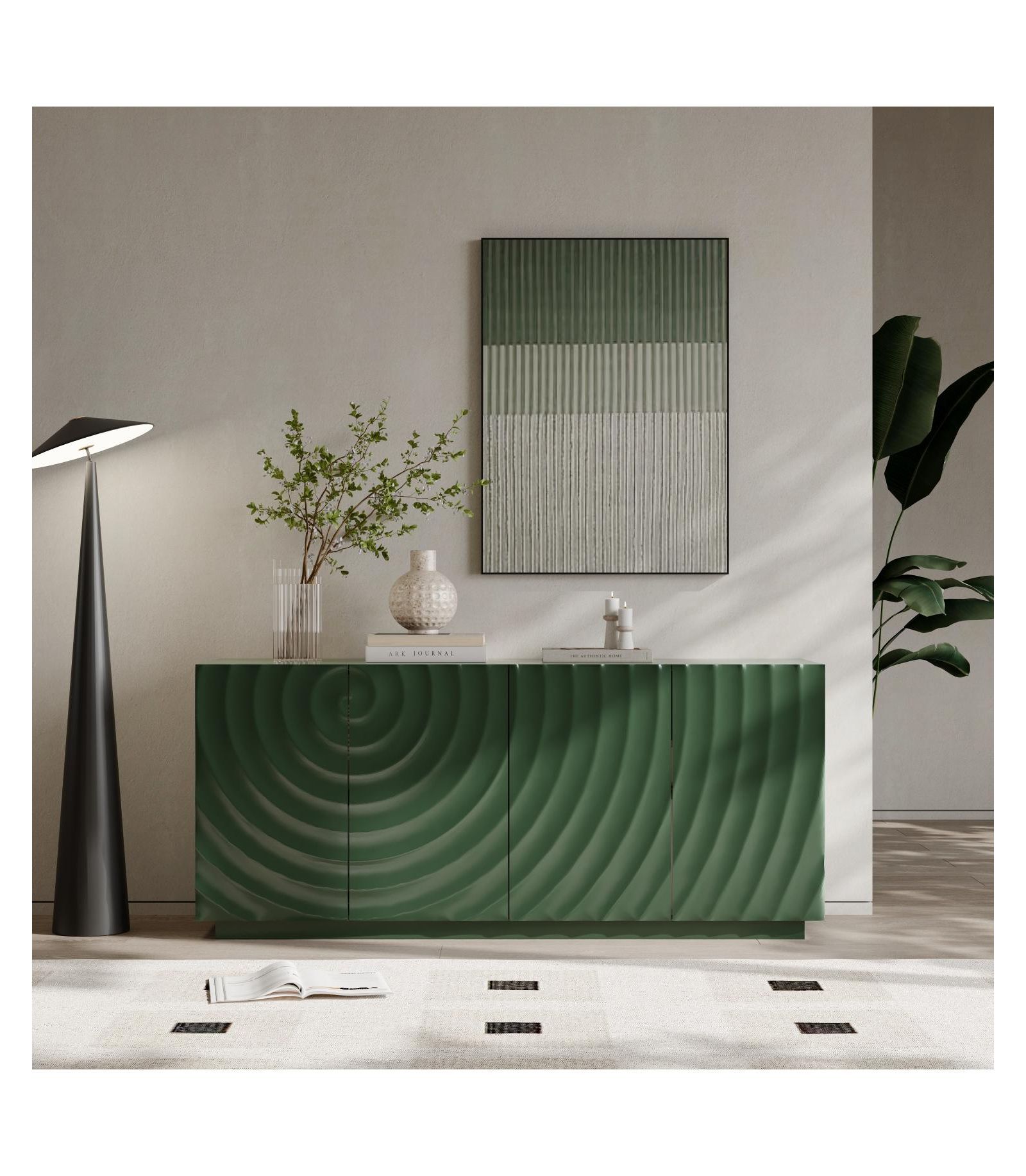 Сервант-буфет Streamdale Furniture, Mid-Century Modern, зеленый, 59"