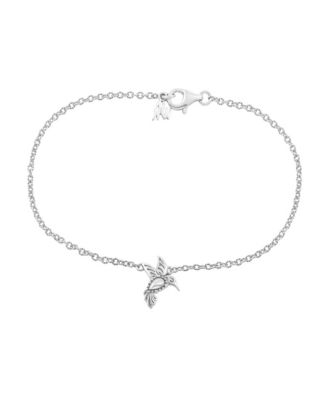 Анклет American West Jewelry Sterling Silver Hummingbird 11 Inches