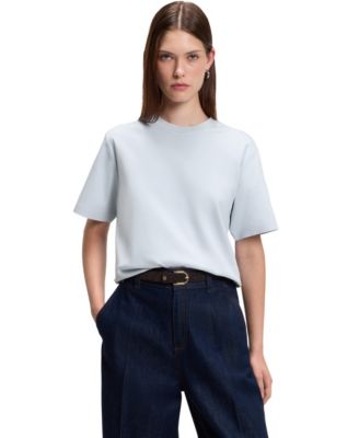 Hugo Boss женская футболка из мерсеризованного хлопка свободного кроя