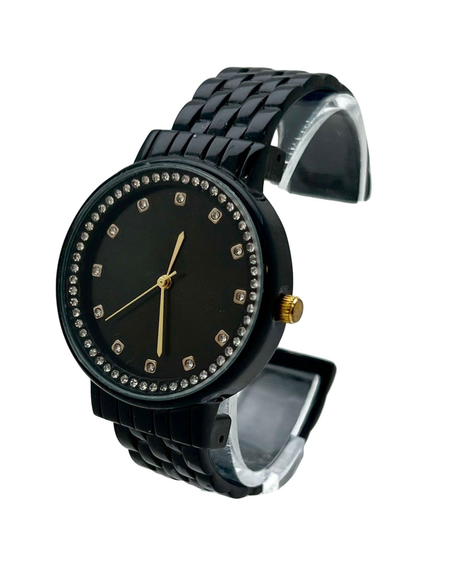 Женские часы Olivia Pratt Black Boyfriend Style Bangle