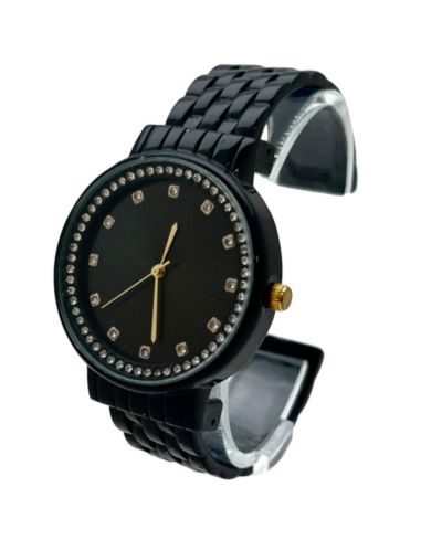 Olivia Pratt Black Boyfriend Style Bangle Women Watch
