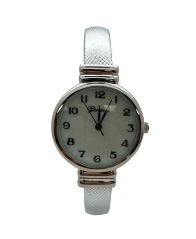 Olivia Pratt Metallic Colors Everyday Minimalist Bangle Women Watch, Silver