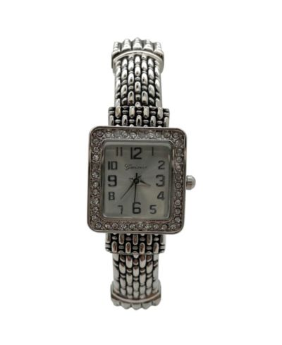 Женские наручные часы Olivia Pratt Elegant Detailed Band Square Face Bangle Silver
