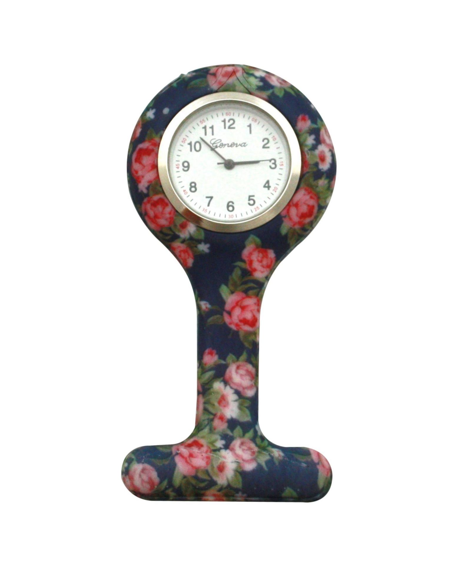 Женские часы Olivia Pratt Navy Floral Printed Silicone Fob Nurse