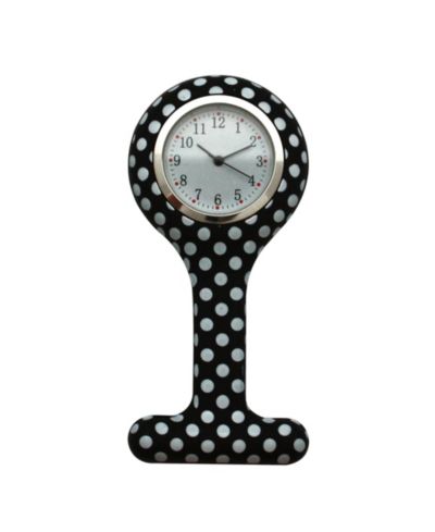 Olivia Pratt Polka Dots Printed Silicone Fob Nurse Watch