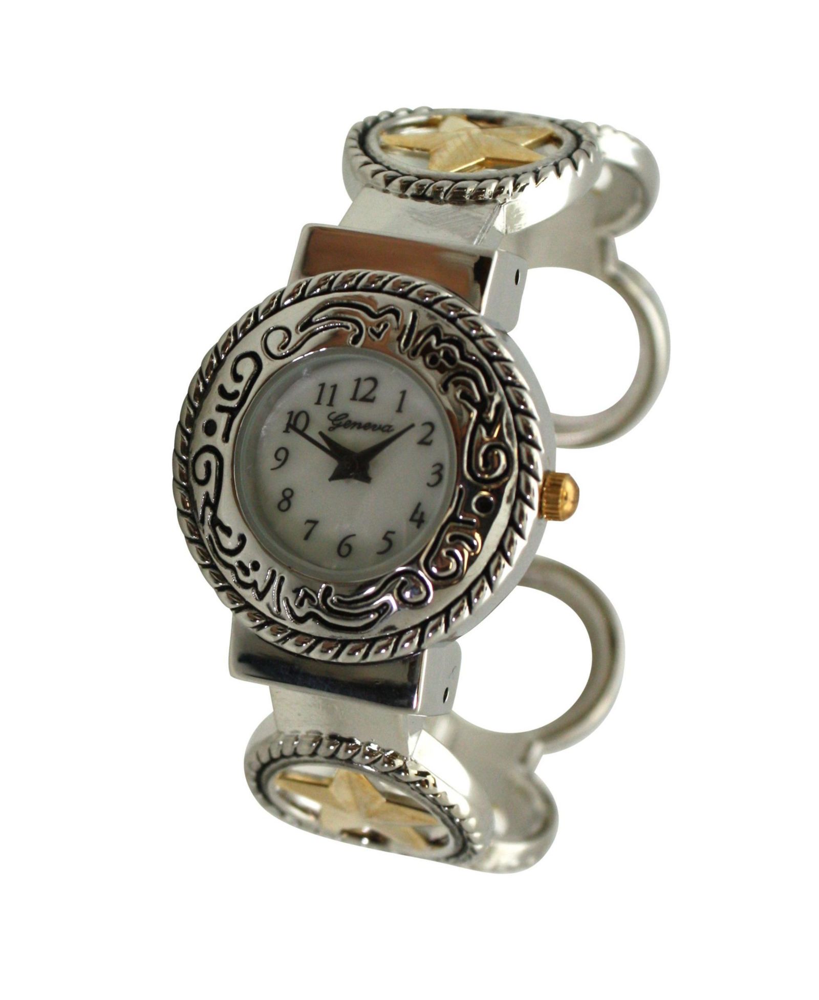 Женские часы Olivia Pratt Two Tone Circles Shape Bangle