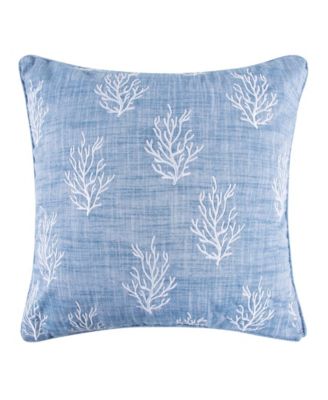 Декоративная вышитая подушка Levtex Batik Ocean, 18" x 18"