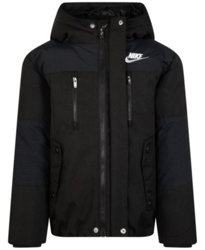 Nike Boys' 4-6X Outdoor Woven Hooded Color Blocked Jacket