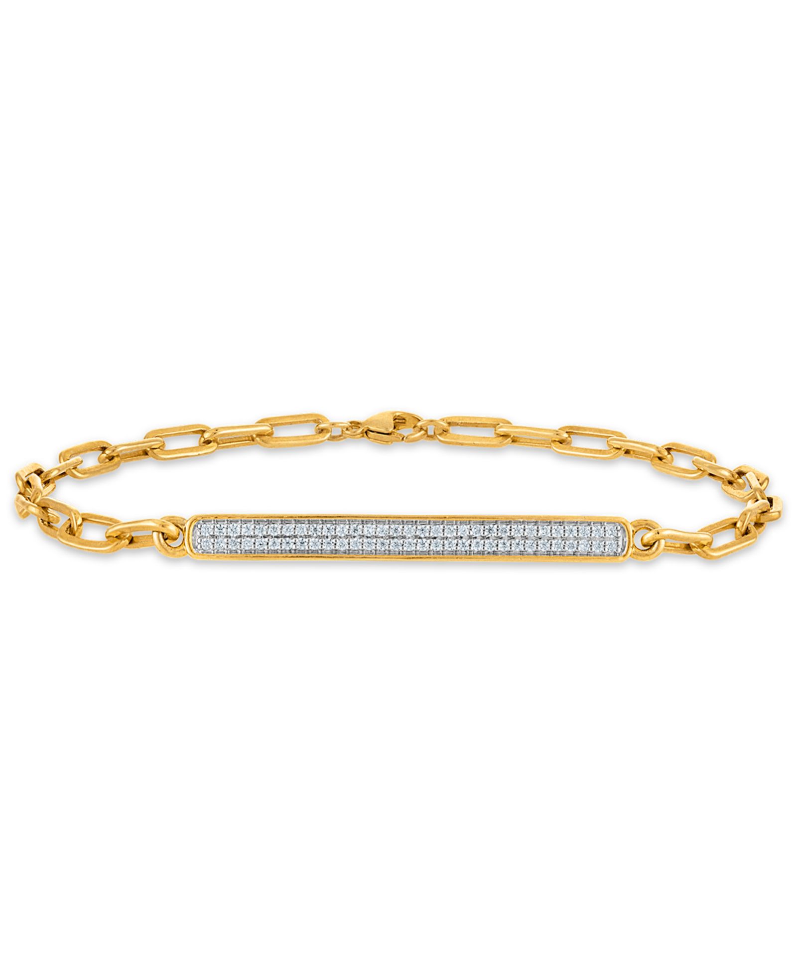 Белый бриллиантовый браслет (0.25 ct. t.w.) в 14k Yellow Gold