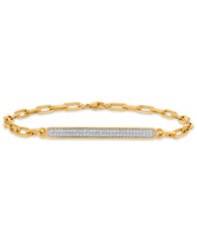 Macy's White Diamond Bracelet (0.25 ct. t.w.) in 14k Yellow Gold
