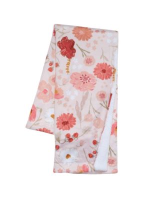 Мягкое уютное флисовое детское одеяло Bedtime Originals Flower Power Floral/Strawberry