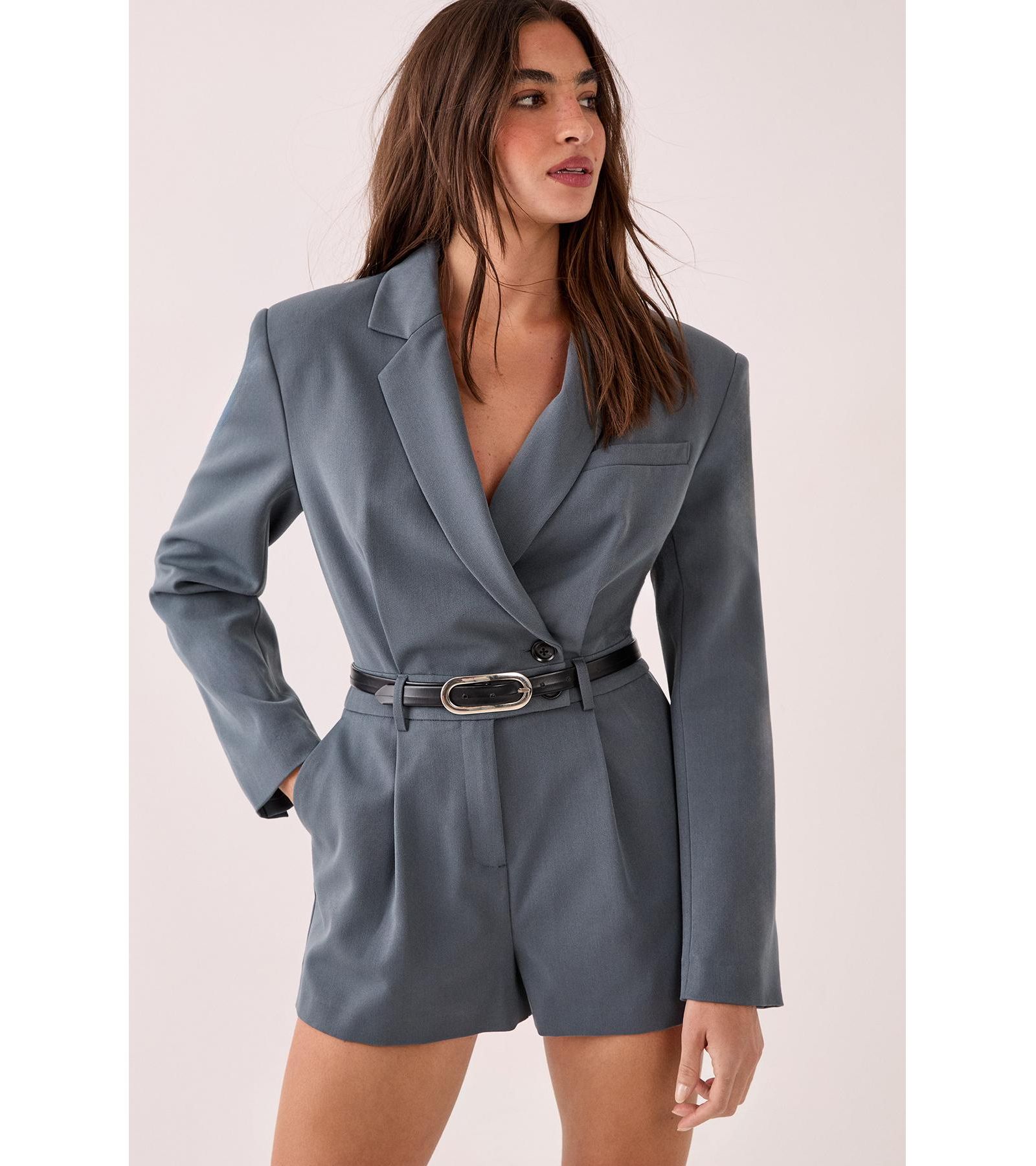 Nasty Gal Women's Tailored Button Detail Romper