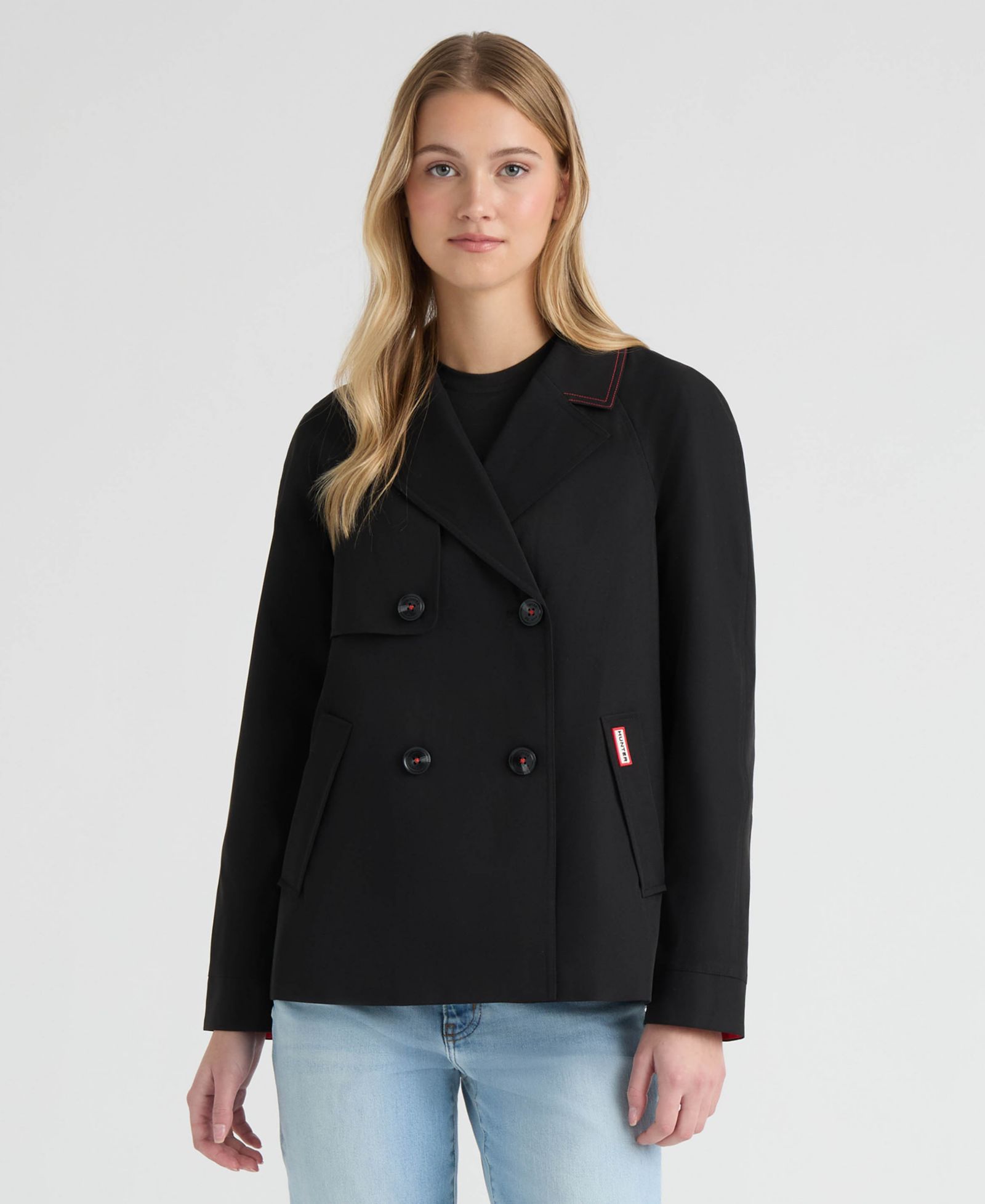 Hunter Women's Double Breasted Short Trench Jacket
