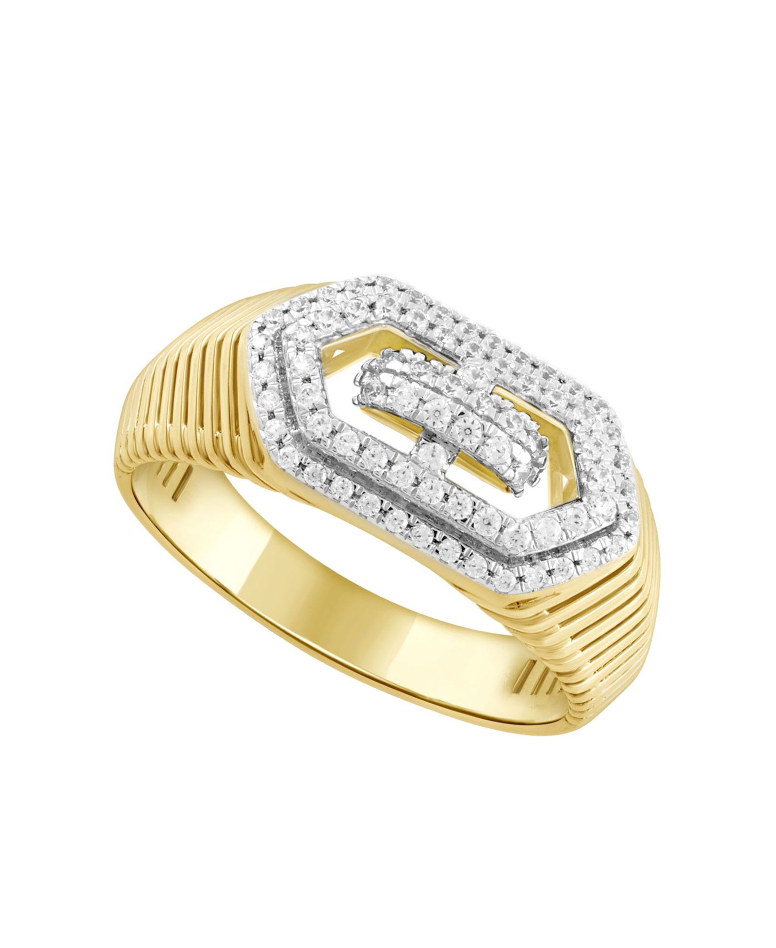 Кольцо Macy's Diamond 10k Yellow Gold