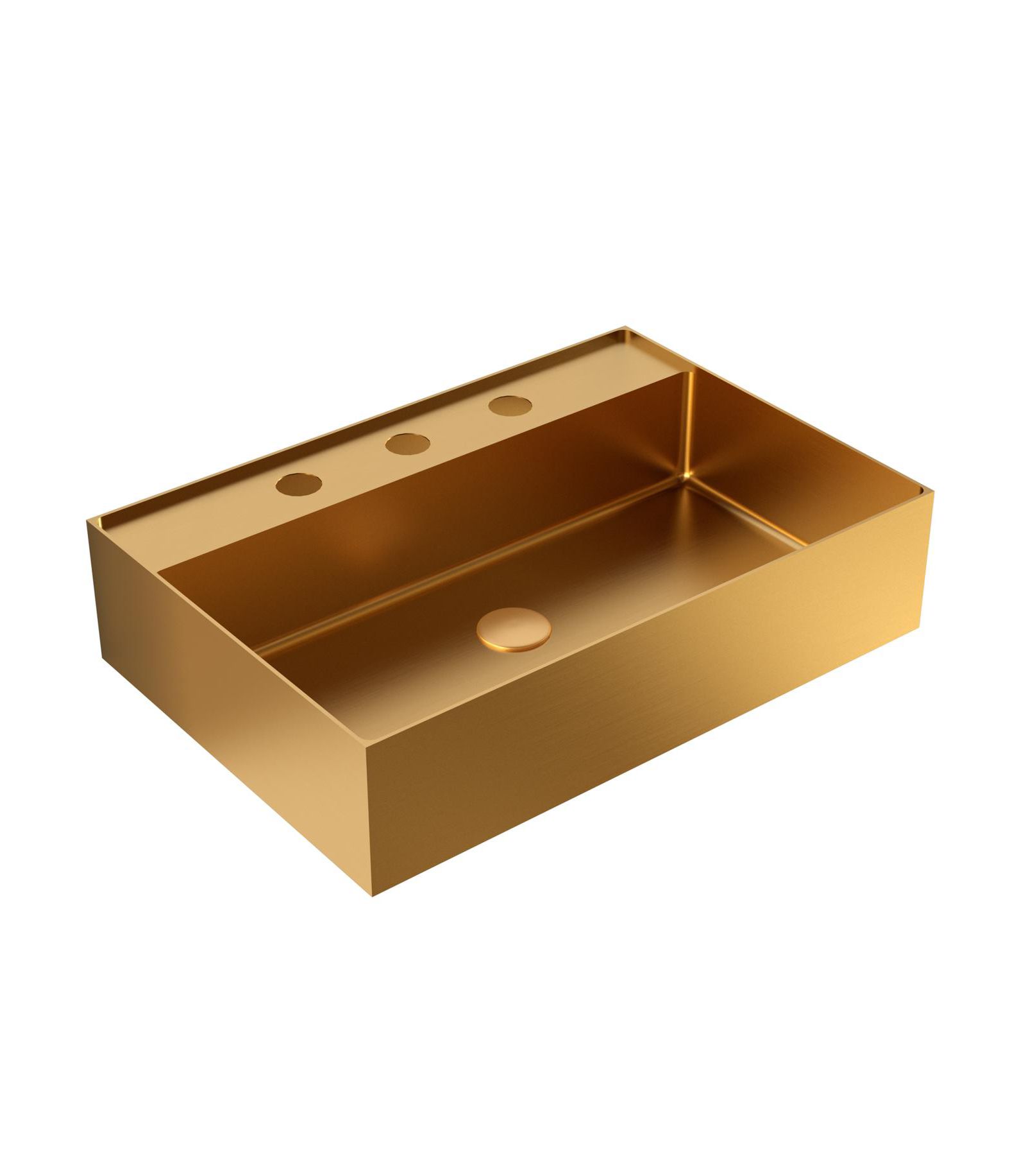 Раковина для ванной Streamdale Furniture 20"x14" Brushed Gold Stainless Steel