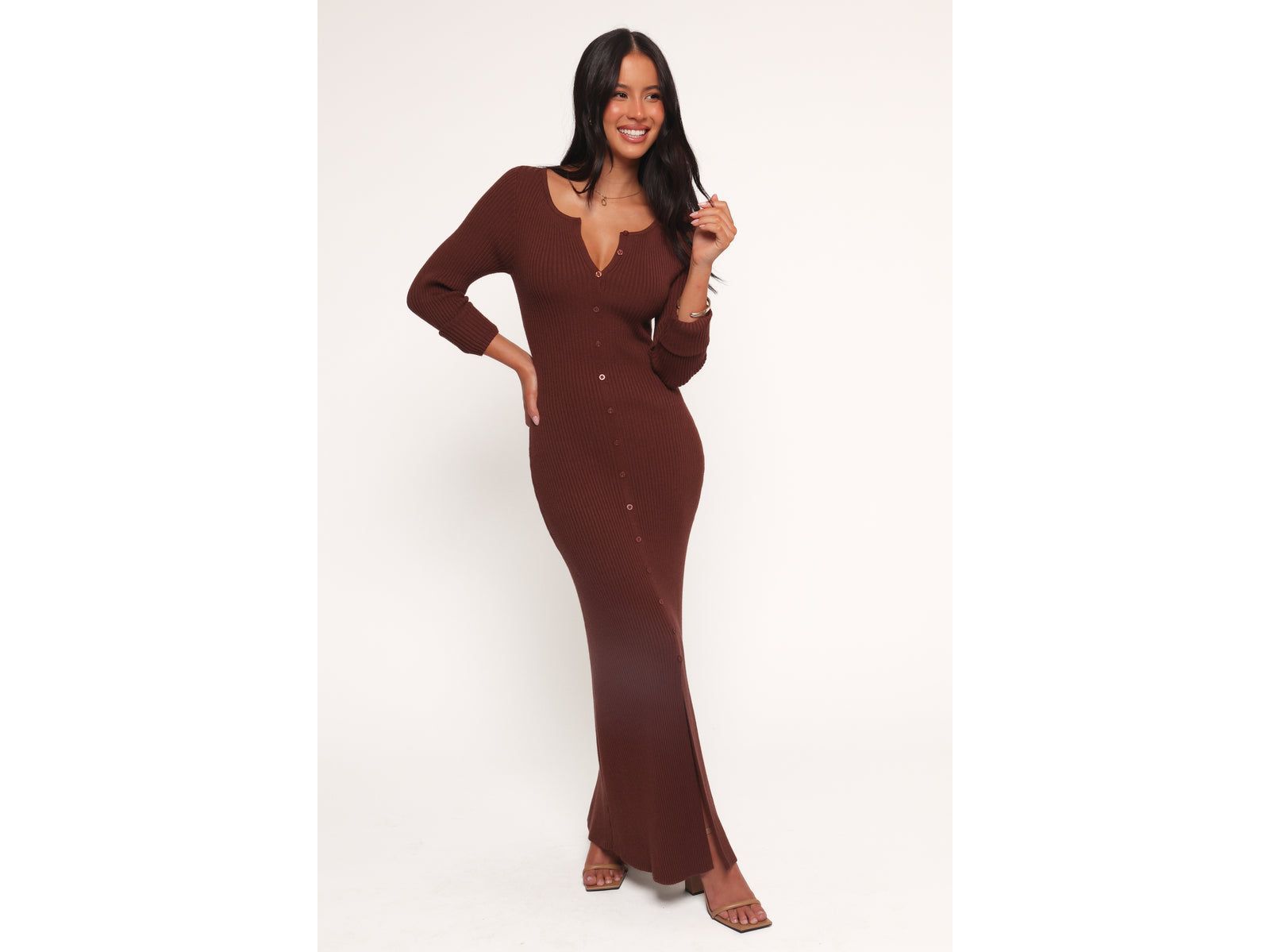Petal and Pup Women's Marshall Button Through Knit Maxi Dress