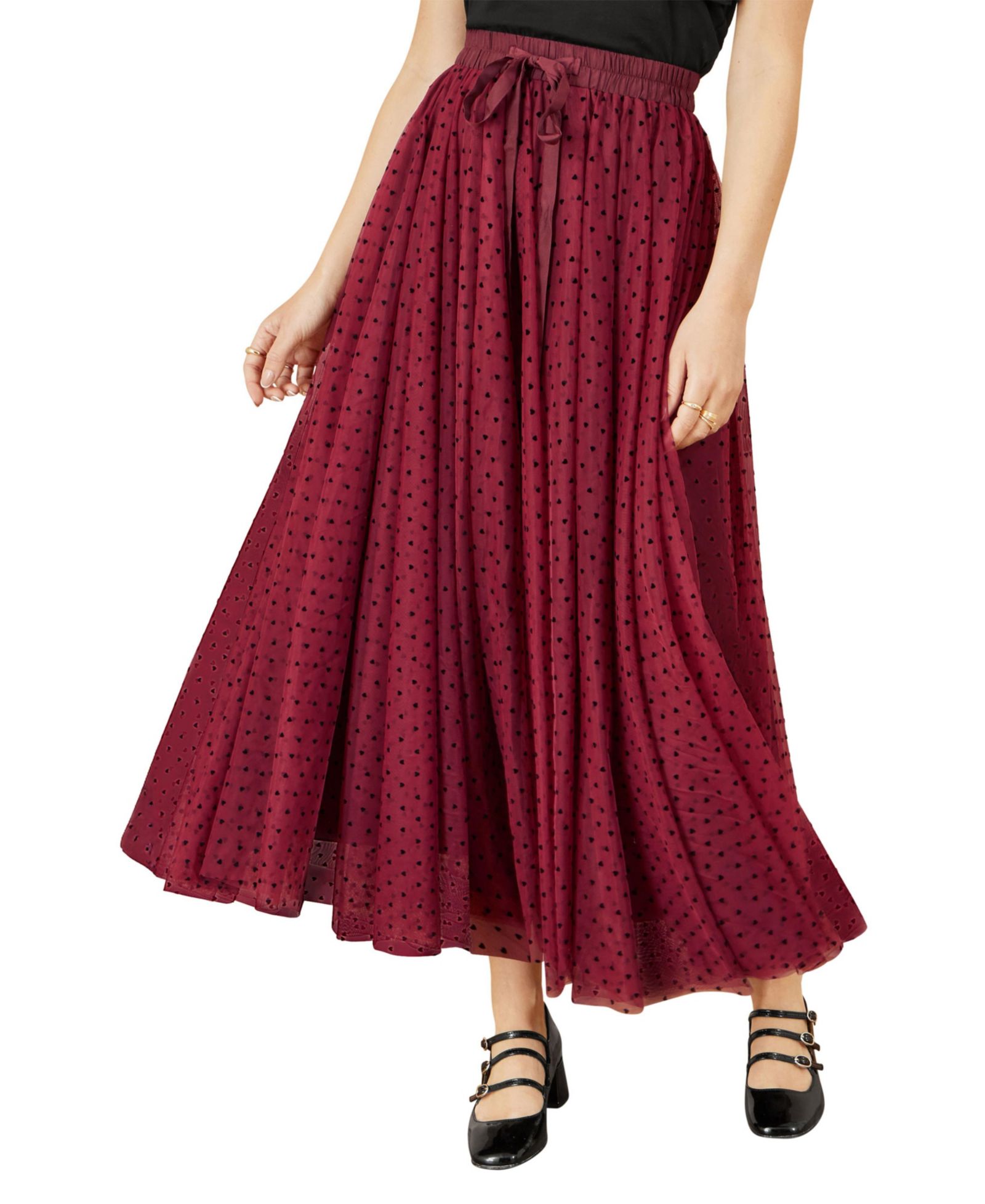 Yumi Women's Mesh Tulle Skirt