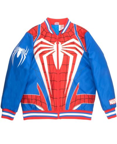 Spider-Man Marvel Little Boys Graphic Print Lightweight Varsity Bomber Jacket