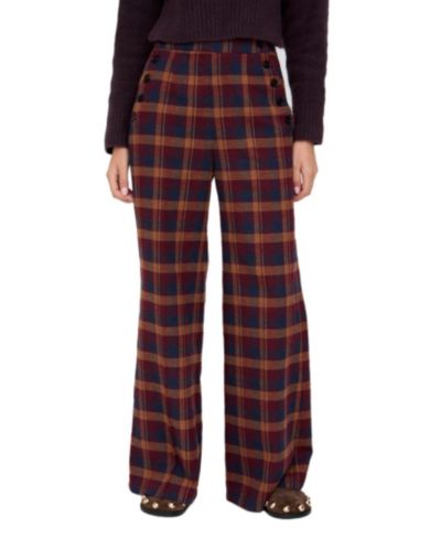 Lily and Lionel London Женские брюки с принтом tartan Damson High Waisted