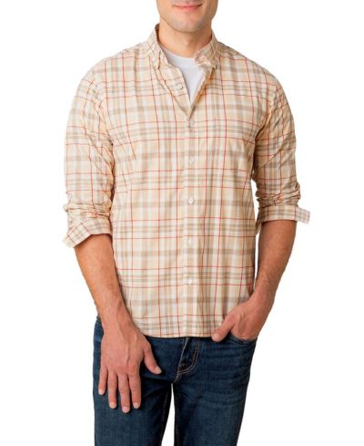 Мужская рубашка Hope & Henry Organic Long Sleeve Stretch Poplin Button Down