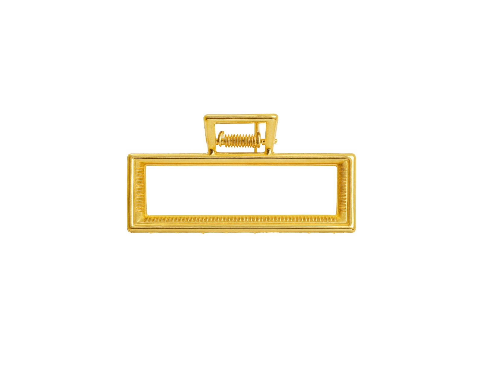 Headbands of Hope Medium Rectangle Claw Clip – Gold Metal